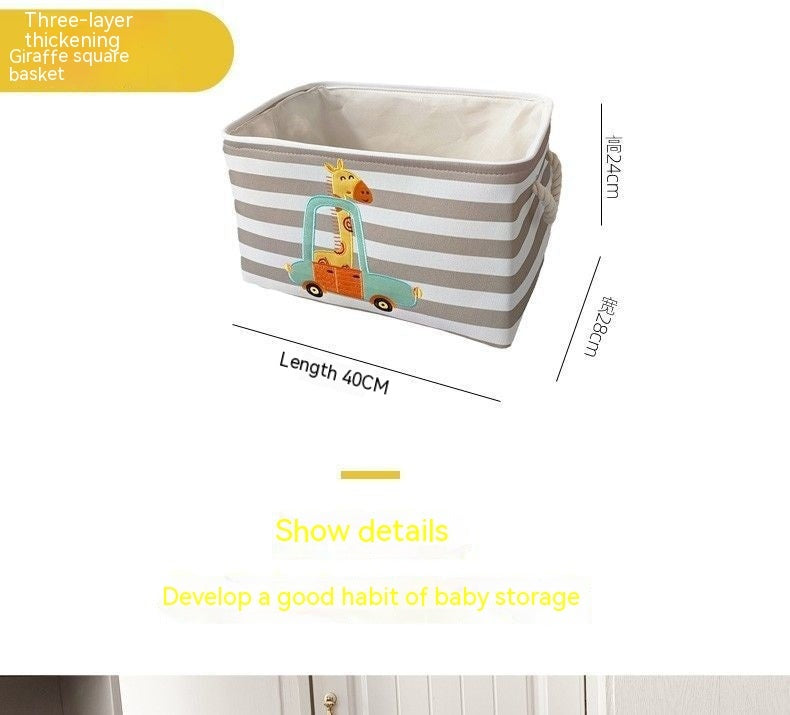 Cartoon Children's Cloth Toy Storage Basket Basket