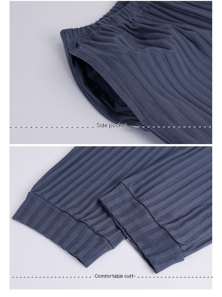 Spring And Autumn New Loose Plus Size Men's Home Wear Can Be Worn Outside