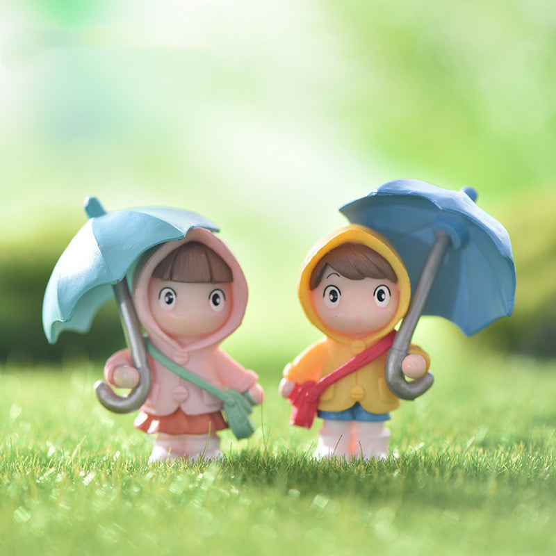 Umbrella Girl Micro Landscape Gardening Landscaping Accessories