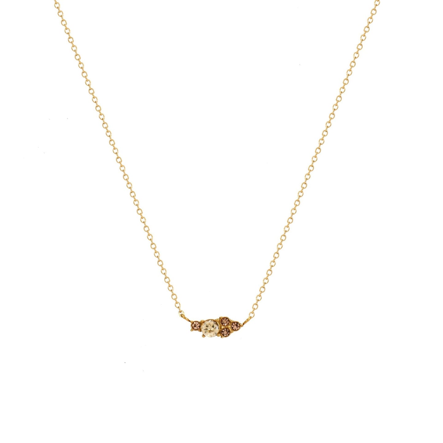 Twelve Birthstone Necklace Women's Simple Color Gem Necklace