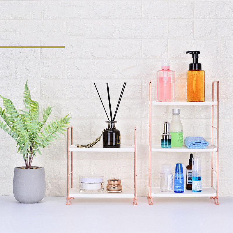 Rose Gold Tabletop Iron Rack