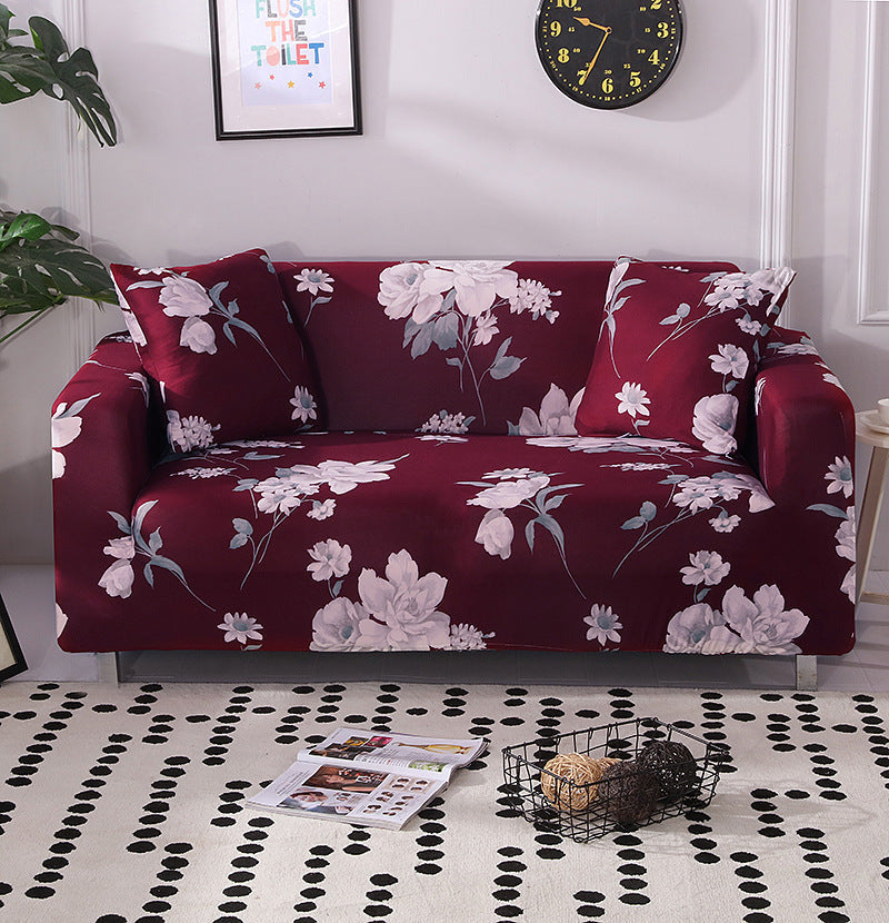 Printed stretch sofa cover
