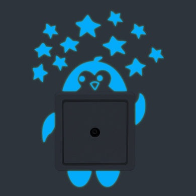 Blue Luminous cartoon switch sticker