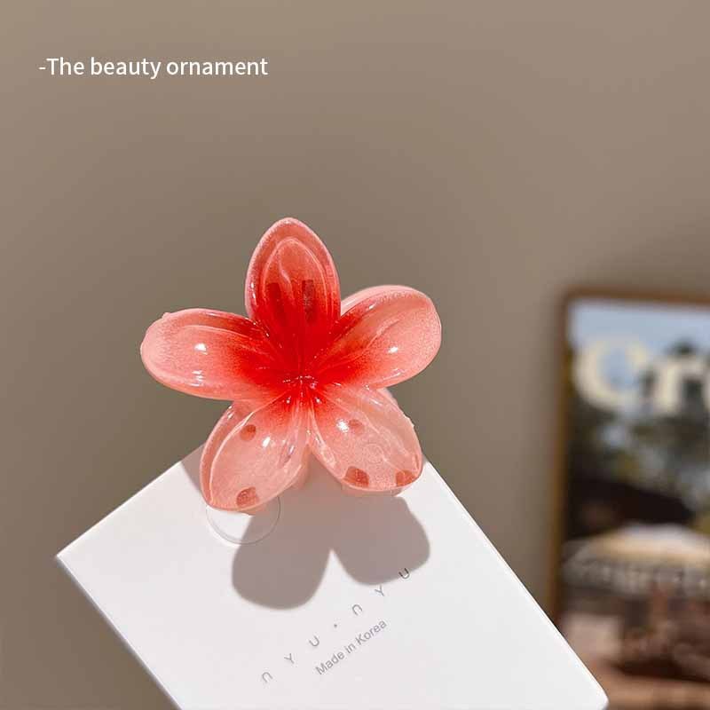 4cm Sweet Girl Plumeria Rubra Barrettes Female
