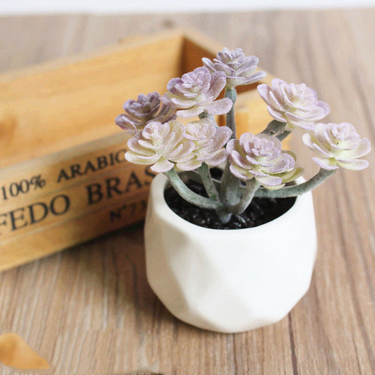 Artificial Succulent Bonsai Creative Ornaments for Home Table Garden Decoration Artificial Plants with Pot