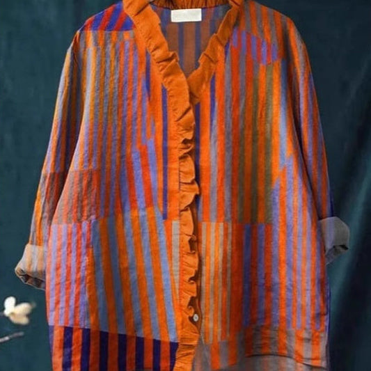 Loose Print Crew Neck Casual Plus Size Women's T-shirt