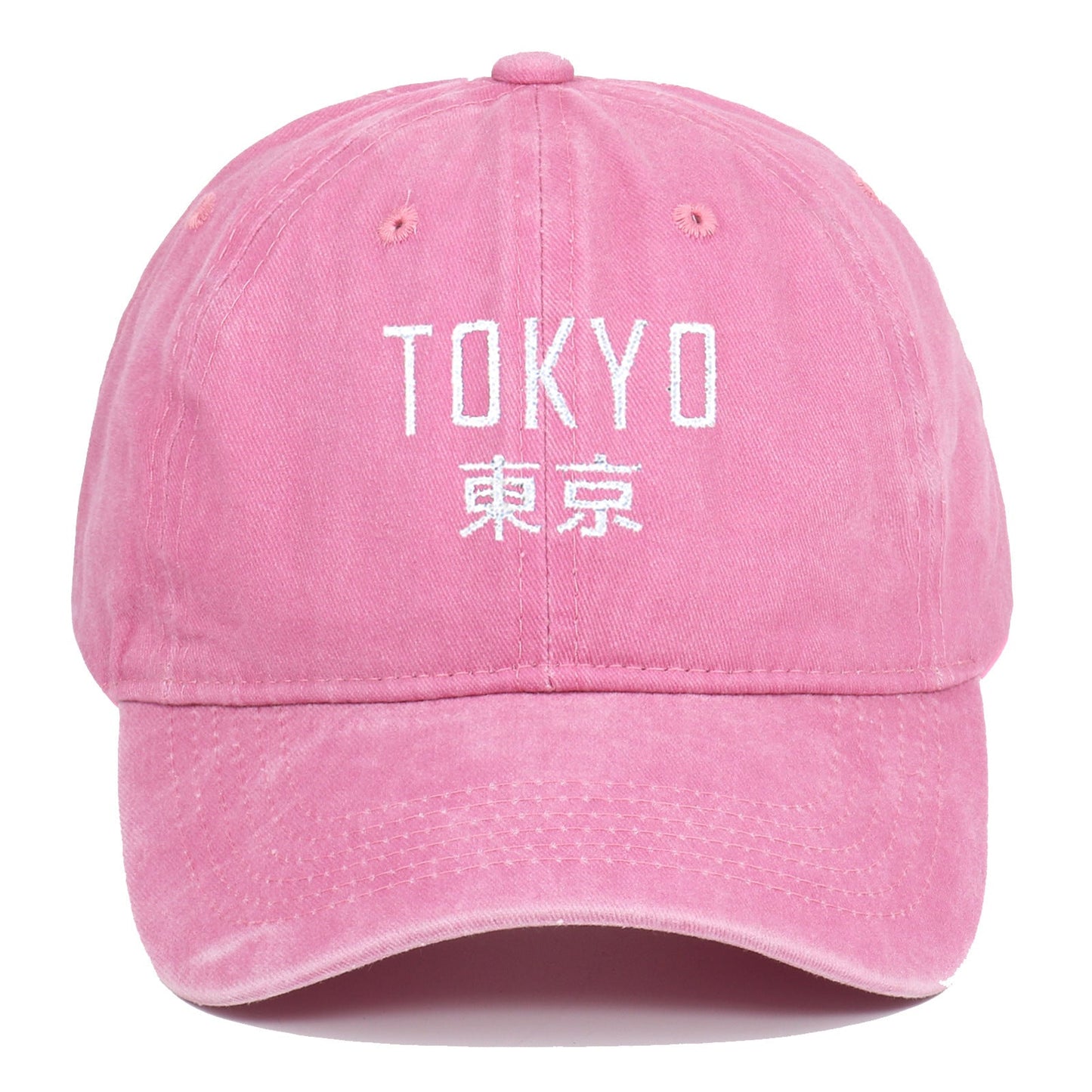 New Retro Washed Simple Tokyo Letters Hat