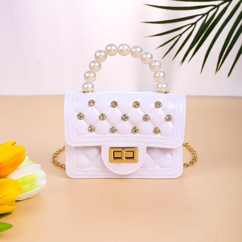 Women's Fashion Pearl Hand Shoulder Messenger Bag