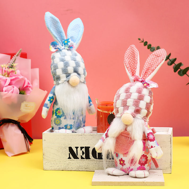 Easter Decorations Plush Cute Rabbit Doll Home Decor Ornaments