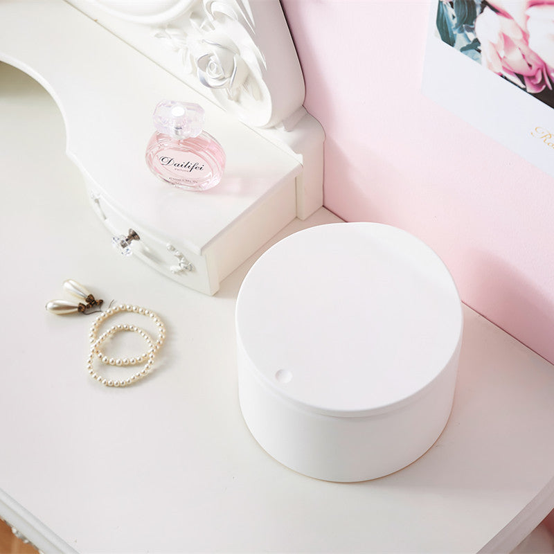 Press type desktop trash can