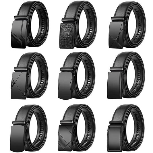 Men's Leather Belt Automatic Buckle Korean Style