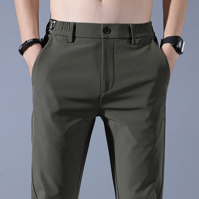 Smooth Full Elastic Force Non-ironing Elastic Sports Pants