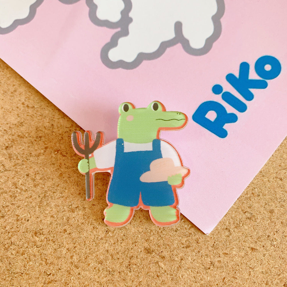 Small Brooch Cartoon Cute Rabbit Accessories Clothes Bag Pendant Badge Female