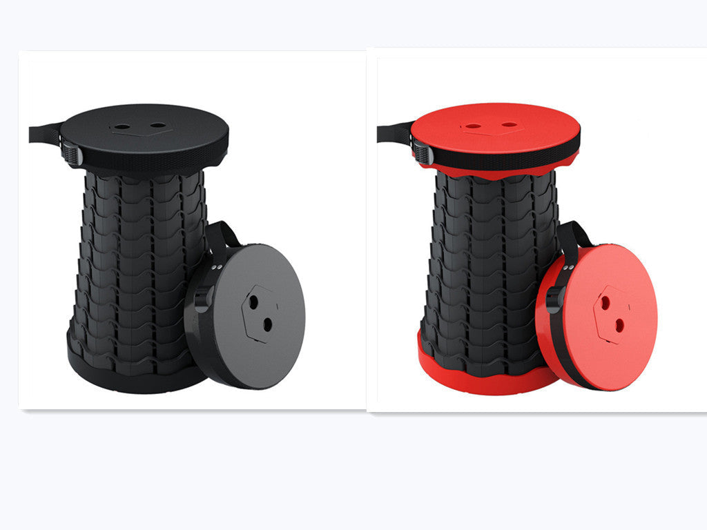 Travel Folding Stool Portable Outdoor Adjustable Retractable Stool Contracting Shoe Changing Seat Fishing Elderly Walking Stool