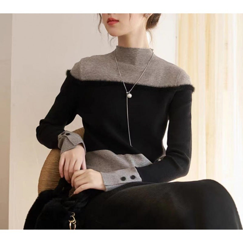 Women's Fake Two Pieces Sweaters Knitwear