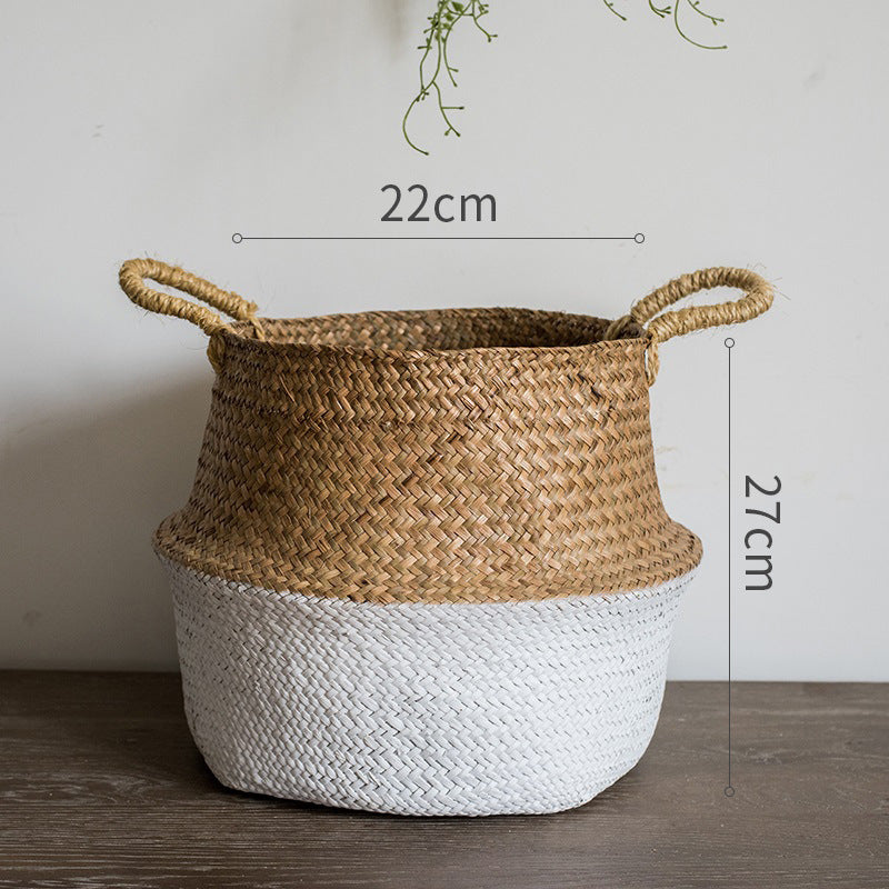 Straw storage basket, storage basket can be folded