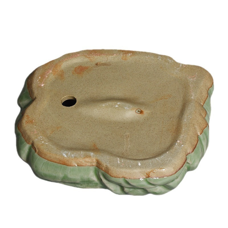 Stoneware Platter Ceramic Flower Pot