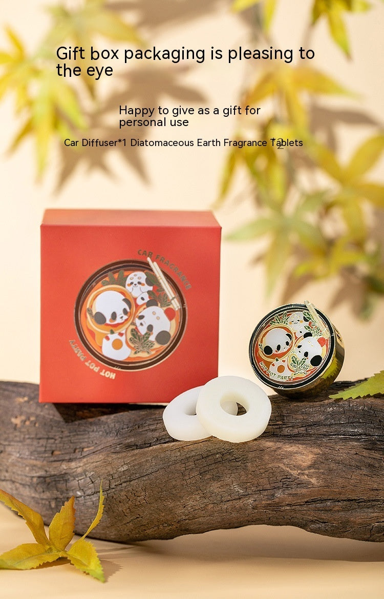 Panda Hot Pot Car Fragrance Outlet Perfume Decoration