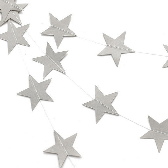 4 meters creative pearl card cardboard stars hanging ornaments hanging flowers wedding party festival celebration layout props
