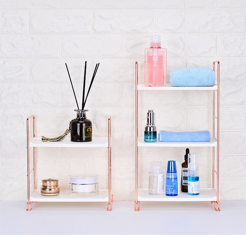 Rose Gold Tabletop Iron Rack