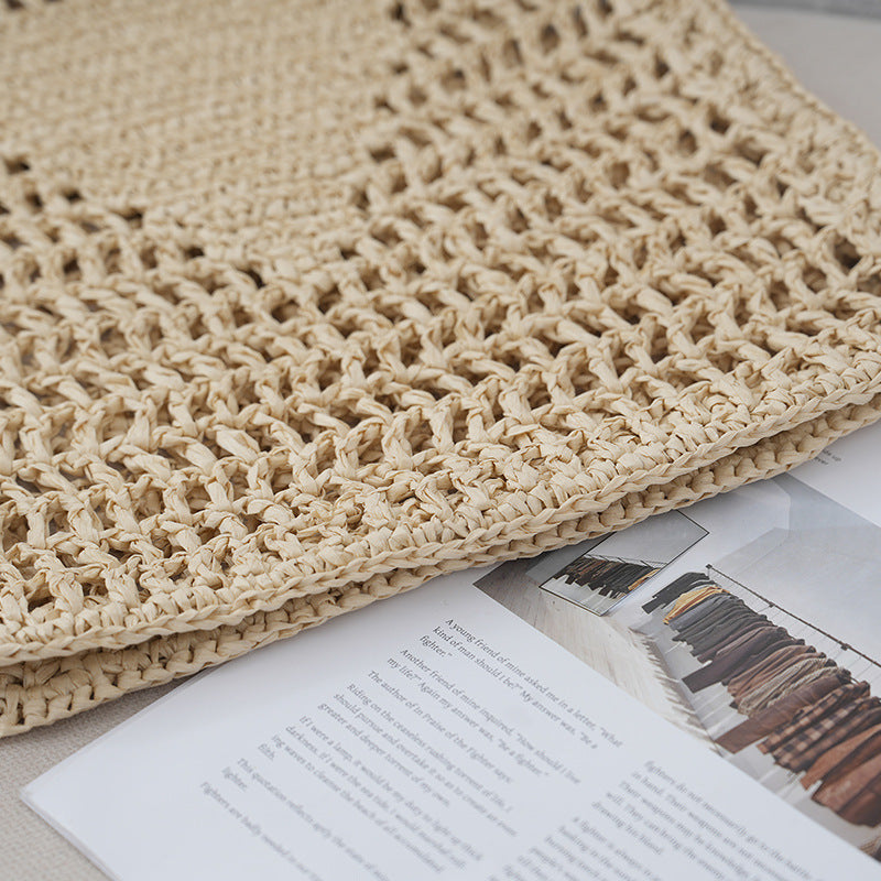 Straw Woven Crocheted Shoulder Hollow Out Woven Bag