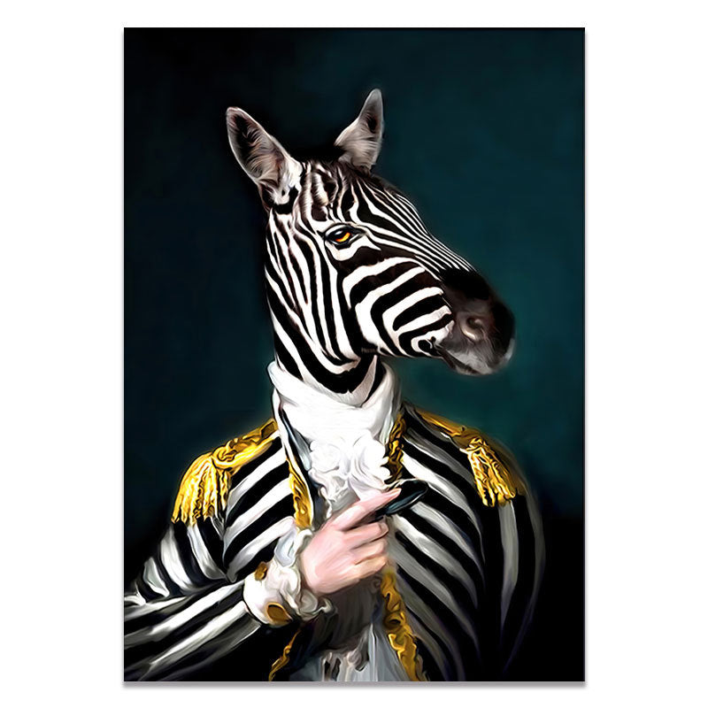 Printed Canvas Painting For Home Decor Creative Elephant Lion Or Zebra