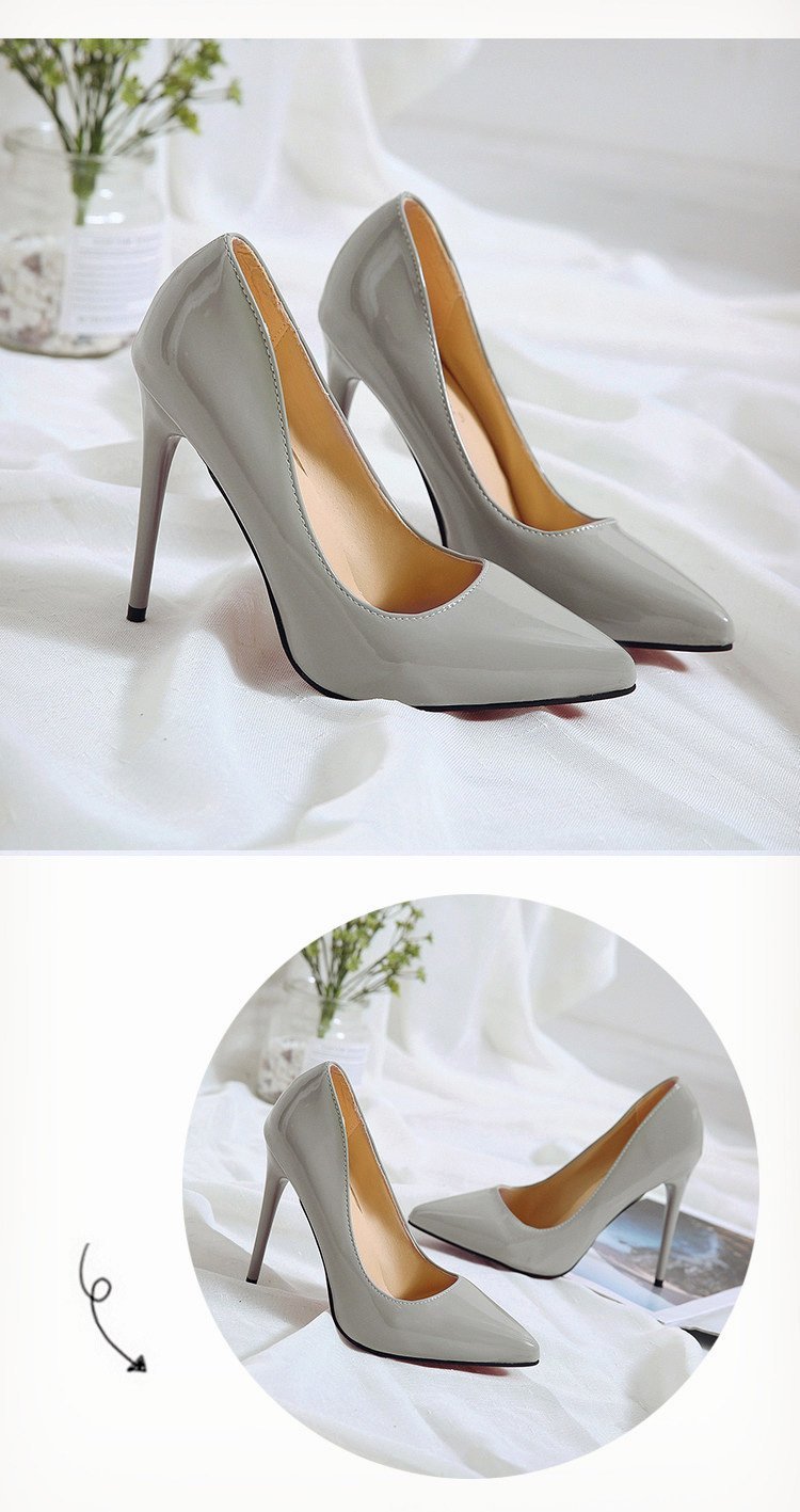 Spring and summer new versatile rubber stiletto Pu single shoe