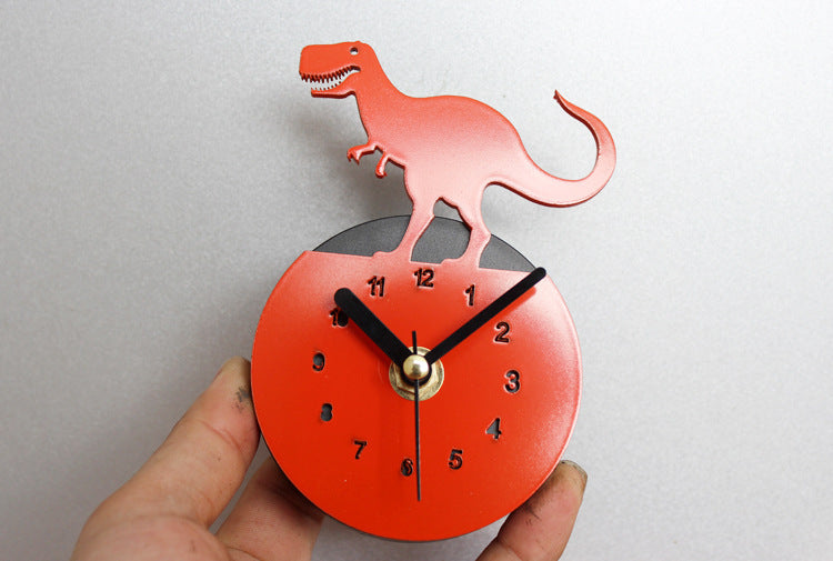 Dinosaur Refrigerator Clock Refrigerator Sticker Wall Clock