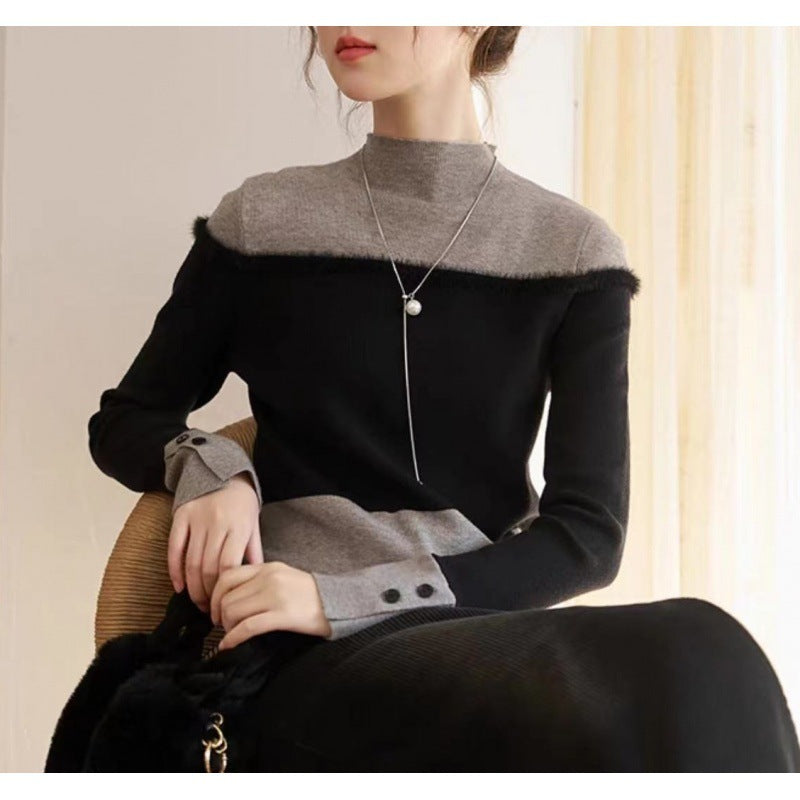 Women's Fake Two Pieces Sweaters Knitwear