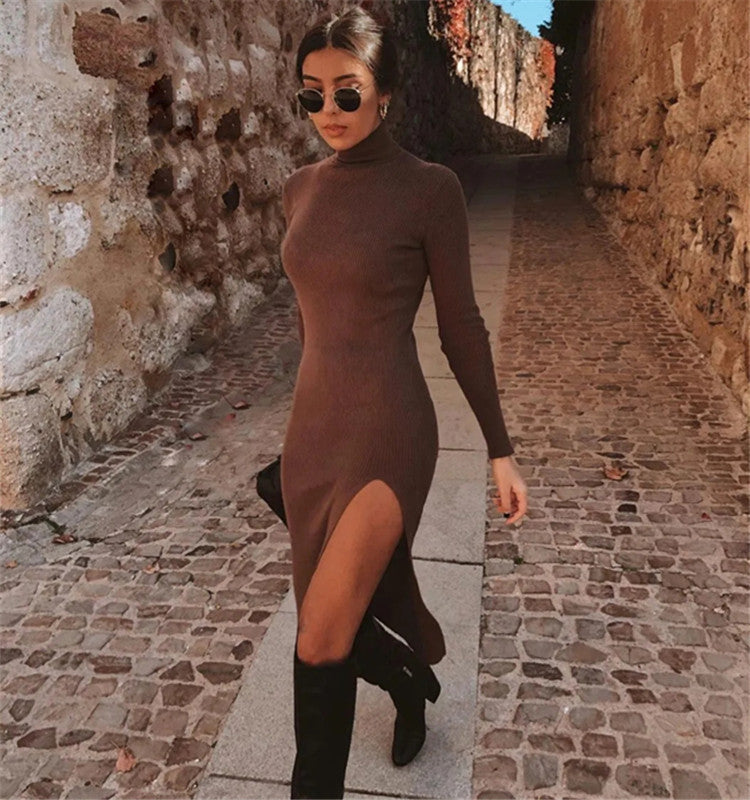 Long Dress Slim Long Dress With Side Slits