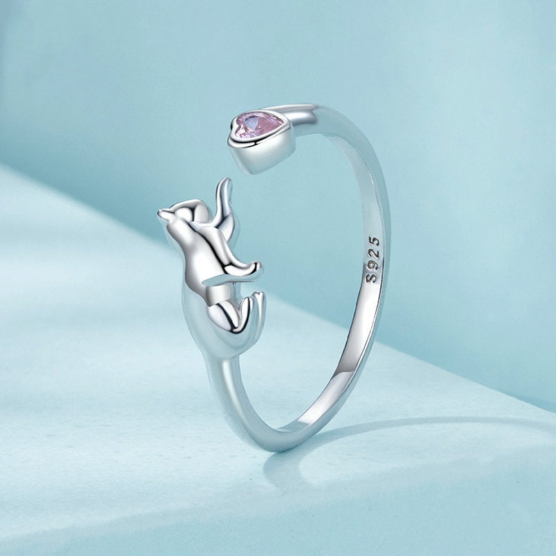 Cat Opening Adjustable Animal Ring