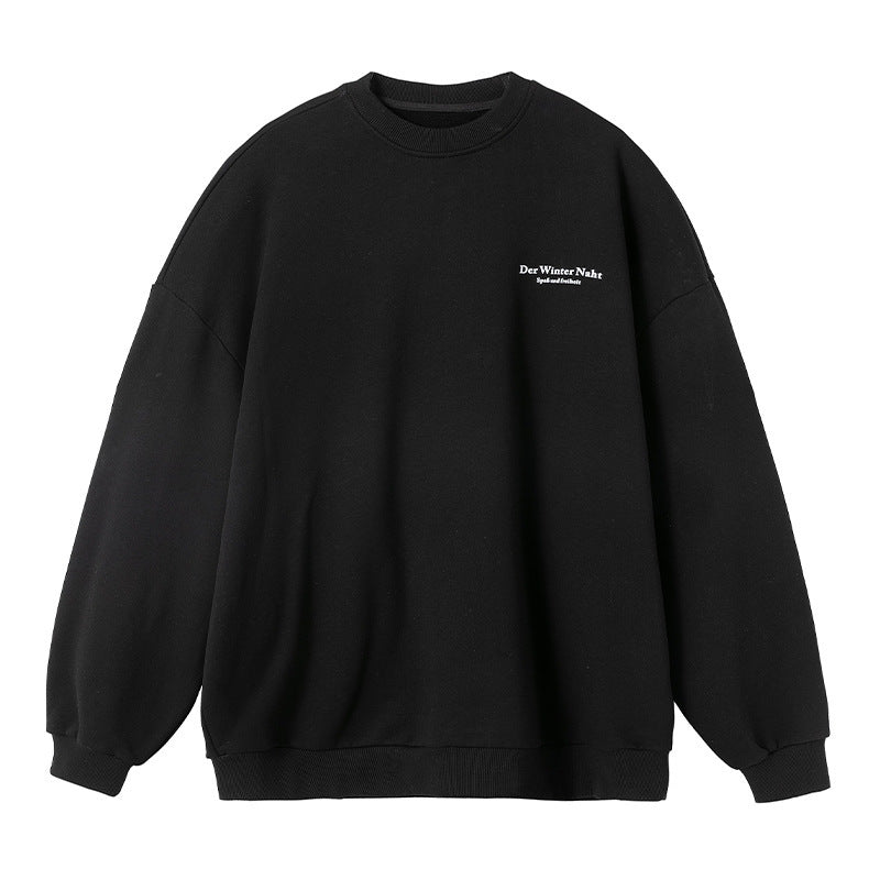 Retro American Printed Crew Neck Sweatshirt Loose Ins