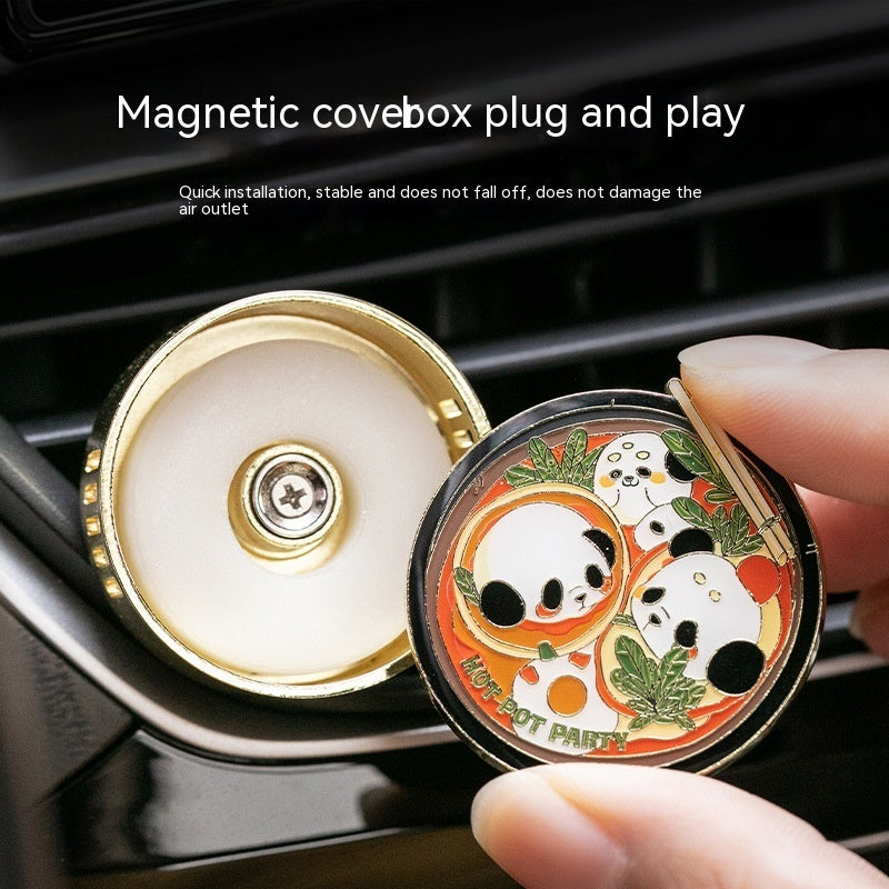 Panda Hot Pot Car Fragrance Outlet Perfume Decoration