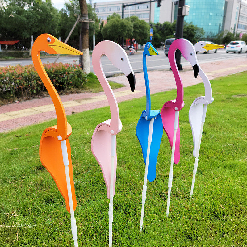 Swirl Flamingo Rotating Bird Beach Backyard Gardening Decoration Creative Party