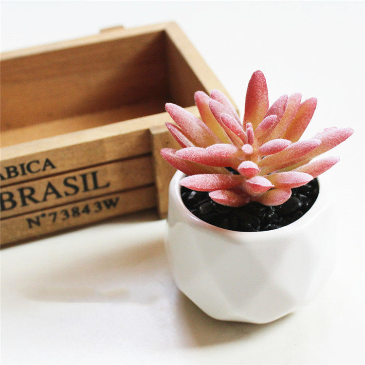 Artificial Succulent Bonsai Creative Ornaments for Home Table Garden Decoration Artificial Plants with Pot