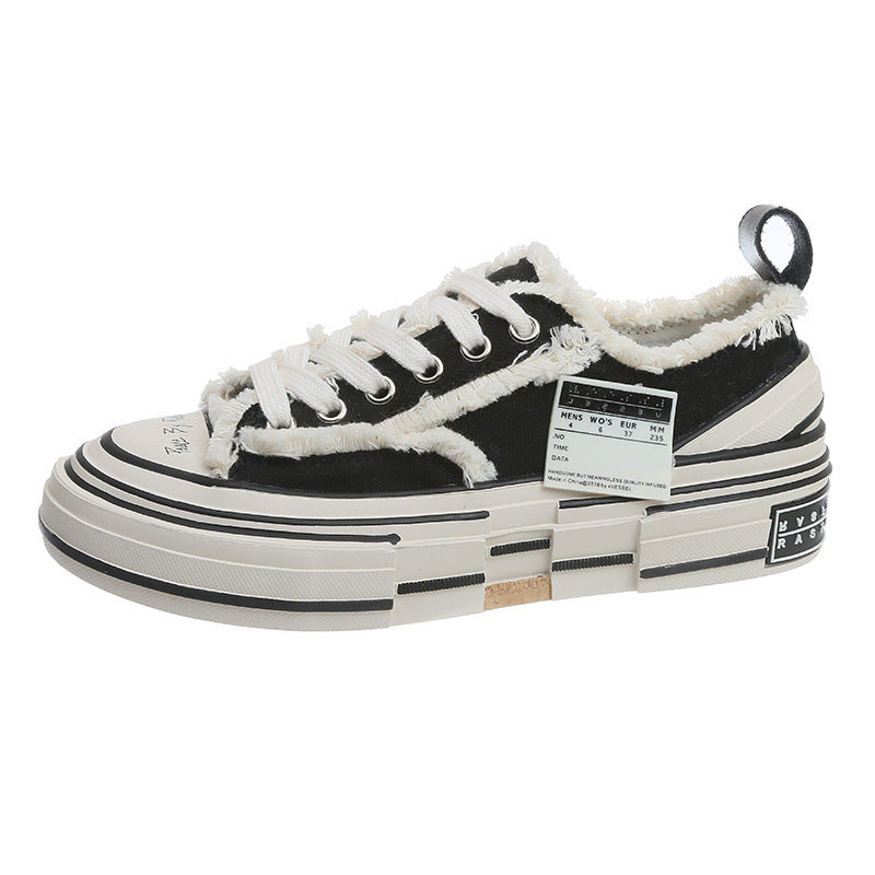 The same low-top canvas shoes