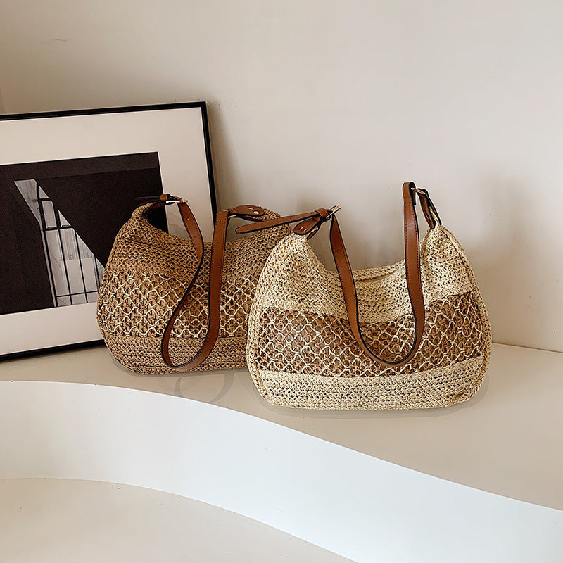 Women's Casual Simple Straw Cross Body Bag