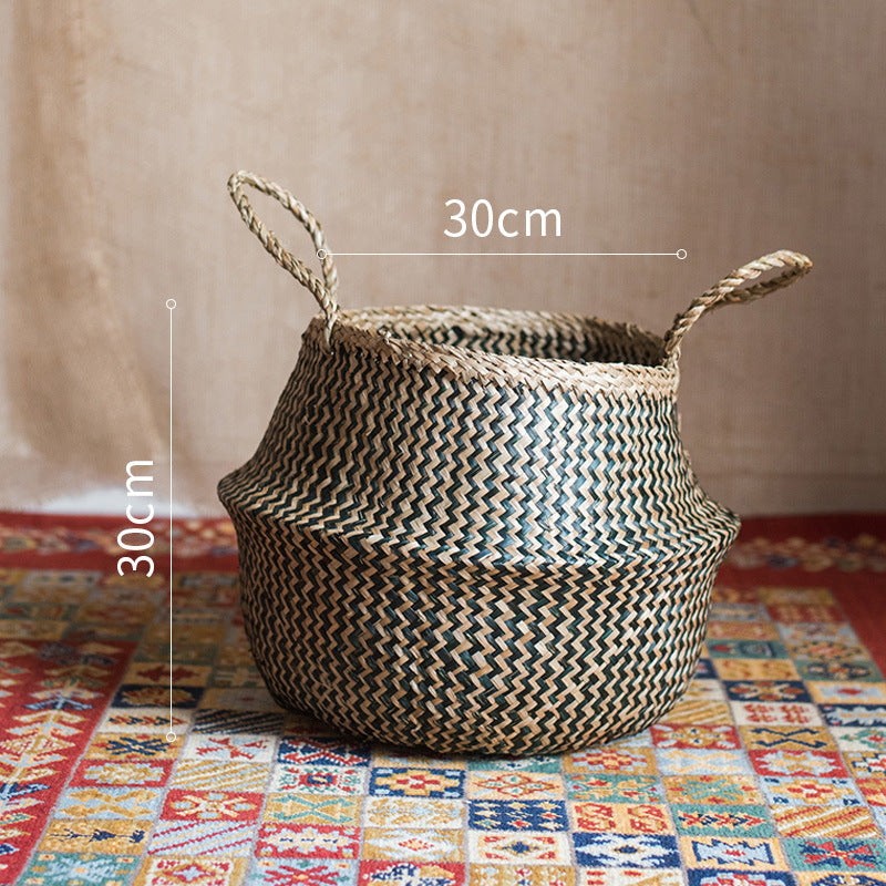 Straw storage basket, storage basket can be folded