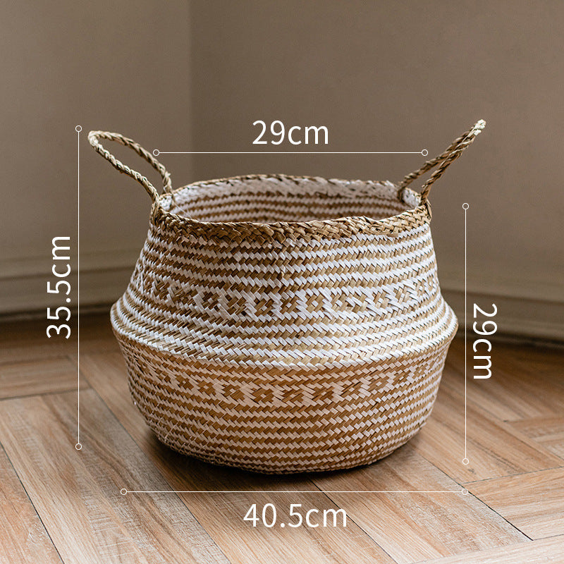 Straw storage basket, storage basket can be folded
