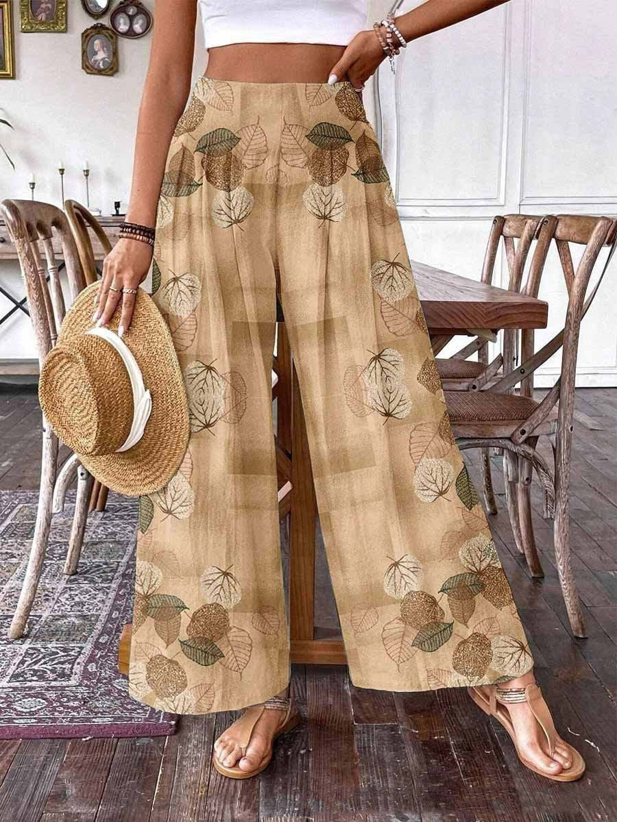 Elegant High Waist Wide Leg Women's Trousers