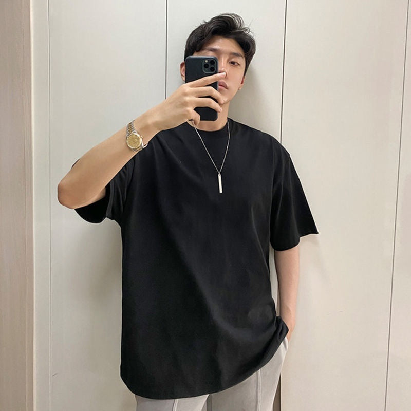 Pure Cotton Short-sleeve T-shirt Summer Men's Basic Style Short-sleeved Loose Top