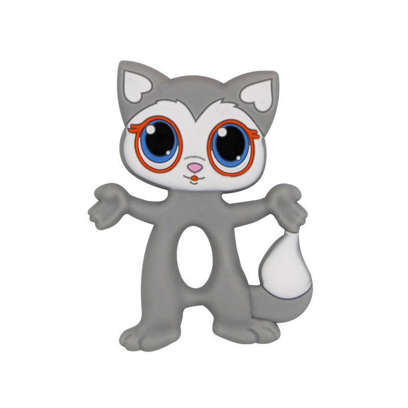 1pc Animal Series Teether Silicone Pendant Accessories Unicorn Raccoon Flamingos Teether