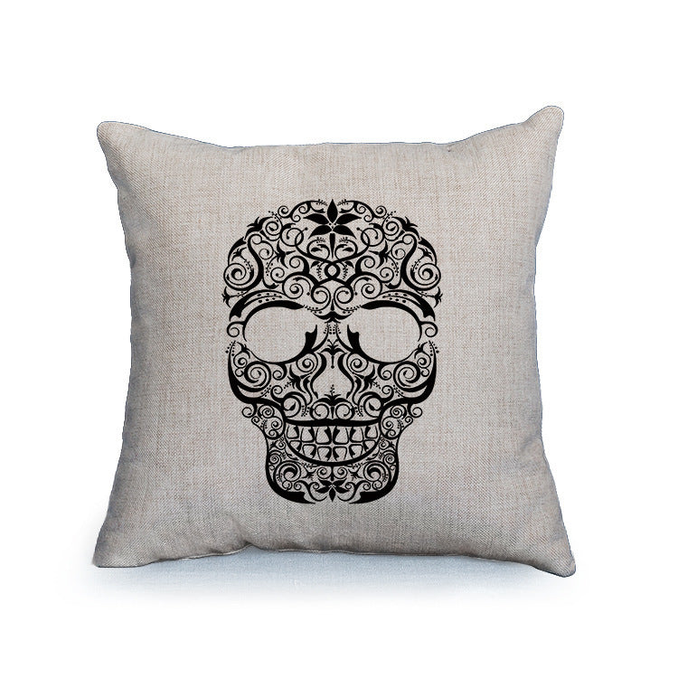 Sofa Home Fabric Skull Pillow