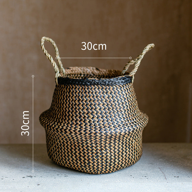 Straw storage basket, storage basket can be folded