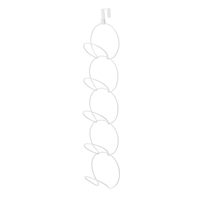 Wrought iron hat storage artifact, clothes hook, no trace behind the door