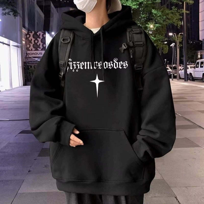 American High Street Print Heavy Hooded Loose