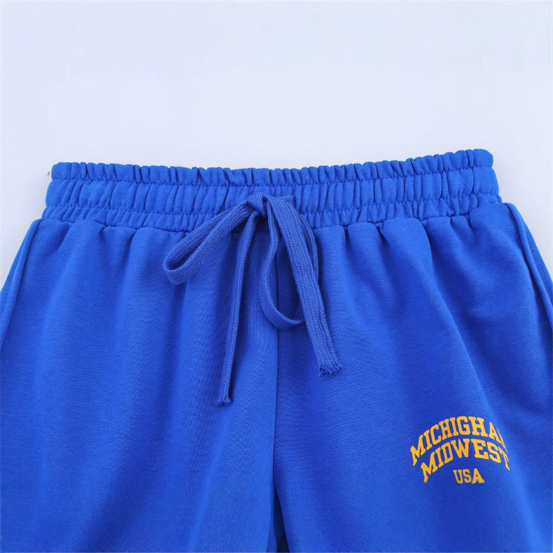 Temperament Commute Printed Washed Shorts 4174340