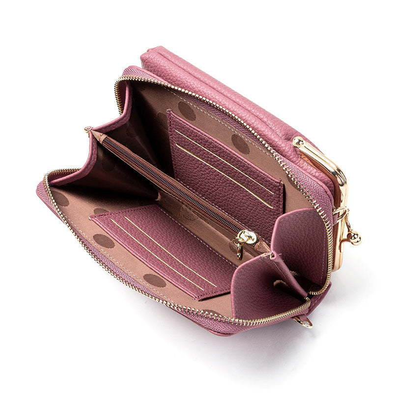 Women's vertical shoulder phone bag