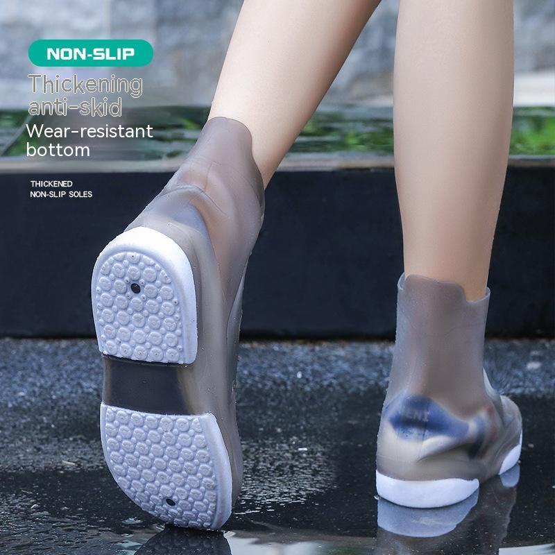 Color Matching Double-layer Sole Non-slip Wear-resistant Waterproof And Rainproof Shoe Cover