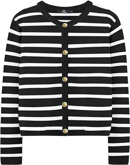 Women's Fashion Personalized Striped Knitted Jacket